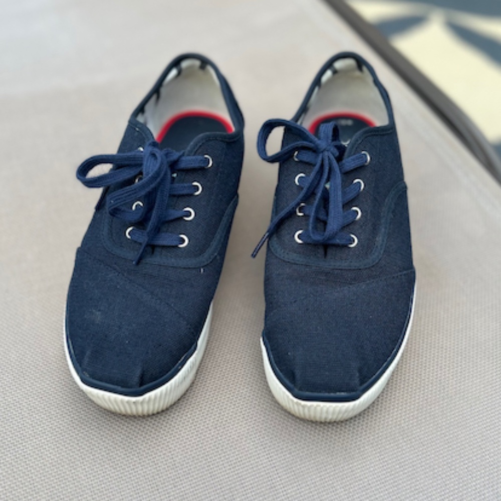 TOMS Navy Canvas Sneakers